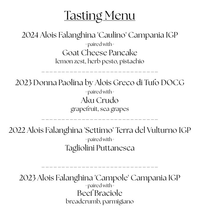 Tasting Menu